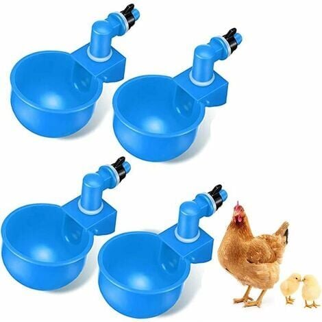 pezzi Abbeveratoio automatico per polli Abbeveratoio automatico per polli Abbeveratoio per pollame Abbeveratoio in plastica blu Strumento per abbeverare pollame per pollo, anatra, pollame, uccelli