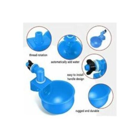 pezzi Abbeveratoio automatico per polli Abbeveratoio automatico per polli Abbeveratoio per pollame Abbeveratoio in plastica blu Strumento per abbeverare pollame per pollo, anatra, pollame, uccelli