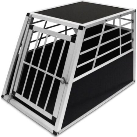 MaxxPet Trasportino Cani Auto - Box per cani per auto - Pieghevole - Gabbia per Cani con 2 Porte - Cane Kennel - Trasportino Per Cani e Gatti - Trasportino per Cani In Alluminio Pro - 89x69x50 cm