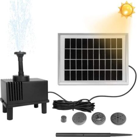 Pompe per Stagno Fontana Solare da 2 W Pompa per Fontana per Stagno Pompa Solare per Giardino, Bagno per Uccelli, Decorazione di Giochi d'Acqua (Tipo A) NAIZY