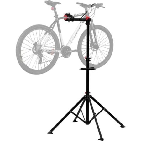 WOLTU Supporto di Manutenzione per Bicicletta, Porta Bici con Testa Girevole a 360°, Carico 25 kg, Altezza Regolabile, Quadrangolare