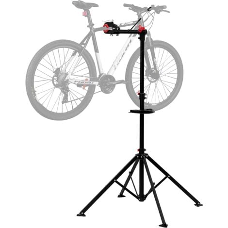 WOLTU Supporto di Manutenzione per Bicicletta, Porta Bici con Testa Girevole a 360°, Carico 25 kg, Altezza Regolabile, Quadrangolare