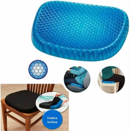CUSCINO GEL SEDIA SEDILE NIDO D'APE COMFORT SOSTEGNO SEDUTA CORRETTA FLEX UFFICI