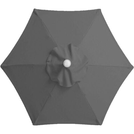 Ombrellone da Giardino per Esterni, Ombrellone Esagonale con 6 Stecche in Acciaio, Telone di Protezione UV, Diametro 2m/2,7m