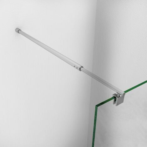 SIRHONA Barra Stabilizzatrice Regolabile 700-1000 mm per Box Doccia, Barra di Fissaggio in Vetro in Acciaio Inossidabile, per Parete Fissa Da Bagno, Cromo Lucido