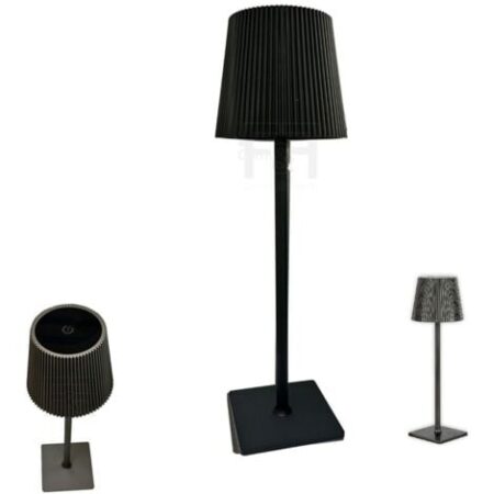 LAMPADA DA TAVOLO TOUCH LED MODERNA RICARICABILE BAR HOTEL RISTORANTE NERO G02