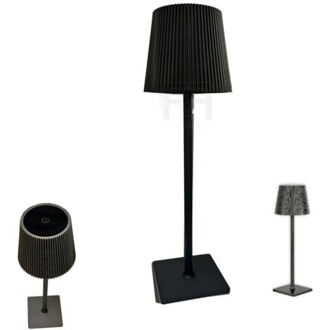 LAMPADA DA TAVOLO TOUCH LED MODERNA RICARICABILE BAR HOTEL RISTORANTE NERO G02