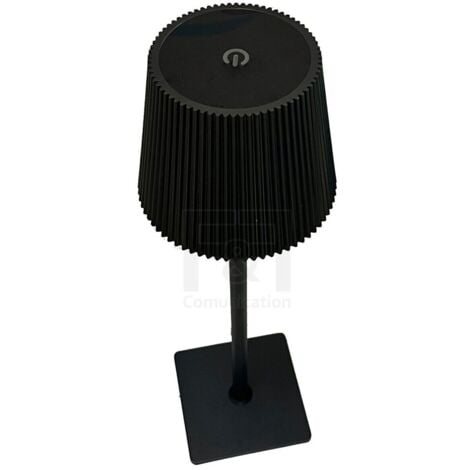 LAMPADA DA TAVOLO TOUCH LED MODERNA RICARICABILE BAR HOTEL RISTORANTE NERO G02