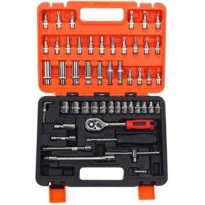 SET CHIAVI A BUSSOLA CON CRICCHETTO 53 PEZZI CHROME VANADIUM IN VALIGETTA