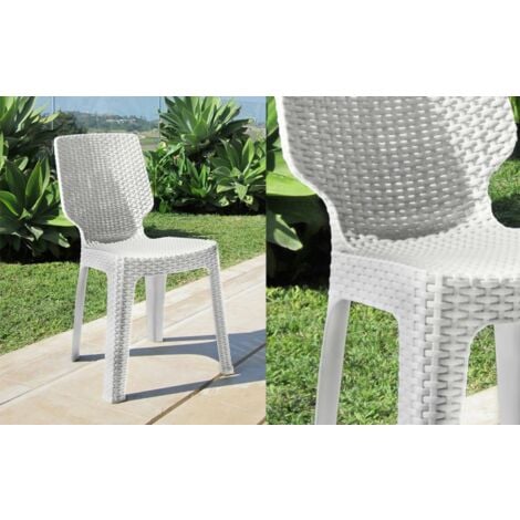 SEDIE RATTAN KETER T-CHIAR BIANCHE