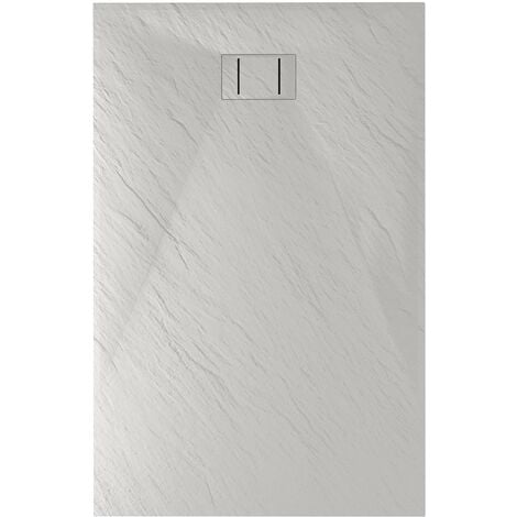 Piatto doccia bianco effetto pietra mod. Blend 90x140 cm rettangolare