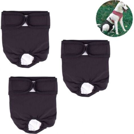 Confezione da 3 Pannolini Lavabili Riutilizzabili per Cani, Pantaloni Fisiologici per Cani Pannolini Sanitari Altamente Assorbenti Prevenzione delle Molestie per Animali Pantaloni Fisiologici