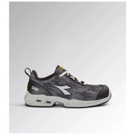 Scarpe Antinfortunistiche Diadora Shark Stable Impact Low S1PS FO SR SC ESD Grigio Nero - 701.177673 - size 42000000