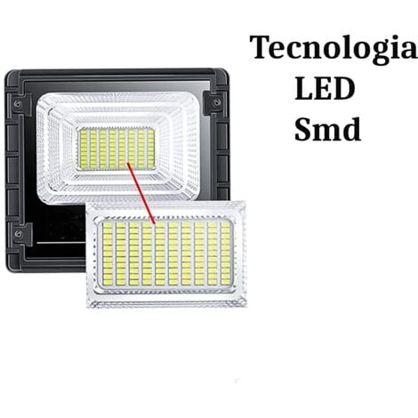 TEMPO DI SALDI Faro A Led Da 50W SMD Luce Bianca Con Pannello Solare, Sensore E Telecomando