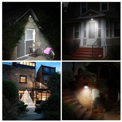 TEMPO DI SALDI 4 X Faro 20 Led Con Pannello Solare E Sensore Di Movimento Faretto Crepuscolare