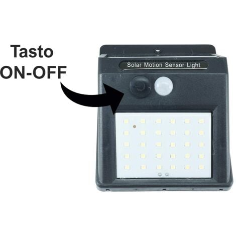 TEMPO DI SALDI 4 X Faro 20 Led Con Pannello Solare E Sensore Di Movimento Faretto Crepuscolare