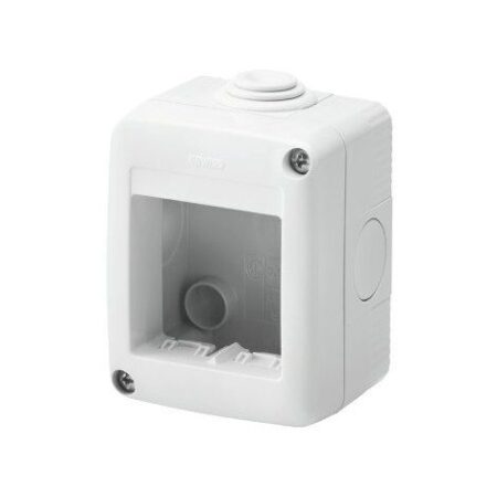 GEWISS contenitore per apparecchi system - protetto - 2 posti - grigio ral 7035 - ip40 GW27002