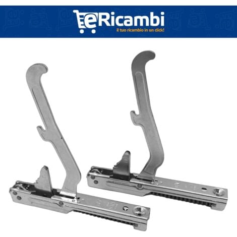 Kit 2 Cerniere Porta Vetro Sportello per Forno Monoblocco, Compatibile con Hotpoint Ariston Indesit, C00056702 Dimensioni 165x143x18 (mm) per Modelli: A2014 - FM22 - FM54 - HM10 - HM54