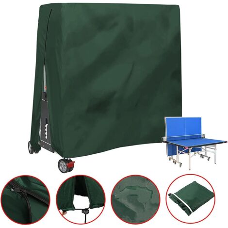 Copertura per tavolo da ping pong Impermeabile antivento Resistente ai raggi UV Copertura per tavolo da ping pong in tessuto Oxford resistente con cerniera e cordino regolabile