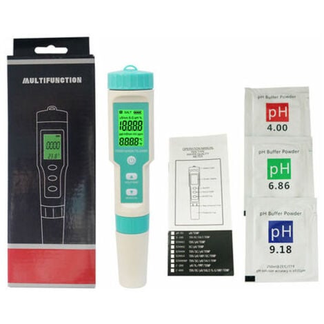 pHmetro Digitale, Misuratore Ph/tds/ec/orp/sg/salinità/temperatura 7 in 1 con Atc, Risoluzione 0,01, Tester a Penna ad Alta Precisione, Tester della Qualità dell'Acqua Fo con Retroilluminazione
