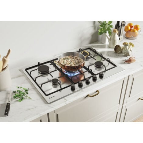 Candy Classic CHW74WTX. Colore del prodotto: Acciaio inox, Posizionamento dell'apparecchio: Da incasso, Dimensione della larghezza del piano cottura: 75 cm. Tipo di controllo: Manopola, ... - 33801980