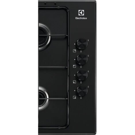 Electrolux KGS6404B. Colore del prodotto: Nero, Posizionamento dell'apparecchio: Da incasso, Dimensione della larghezza del piano cottura: 59.5 cm. Tipo di controllo: Manopola, Posizi... - 949 640 891