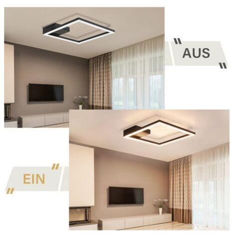 GBLY Plafoniera LED Design moderno nero  12W Cristallo bianco caldo - Lampada da soffitto per soggiorno 3000K Luce  Lampada da soffitto moderna in metallo angolato