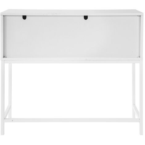 SoBuy Consolle Ingresso Mobiletto con 1 Grande Armadio salvaspazio L92P30A80 cm, Bianco FSB21-W