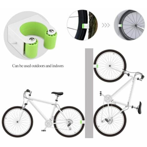 Fibbia per parcheggio per bicicletta Montaggio a parete Portabici verticale per bici da strada Clip per portabici Espositore Fibbie per bici,Green-4x4x2cm