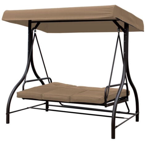 Dondolo reclinabile fdm 3 posti/letto katay marrone
