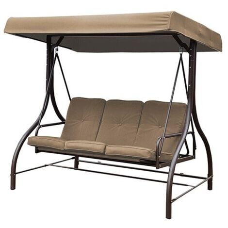 Dondolo reclinabile fdm 3 posti/letto katay marrone