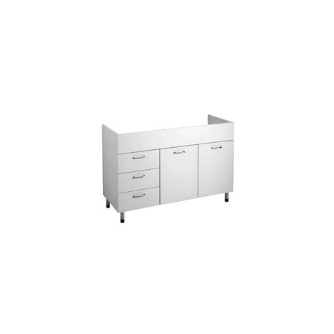Mobile Cucina 120x50 a due ante e 3 cassetti a sinistra con