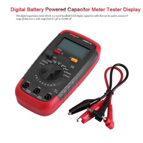 Gistuch Tester e rilevatore di tensione, misuratore di capacità digitale, tester per condensatori Pro 0,1pF - 20000uF con retroilluminazione LCD Max 1999