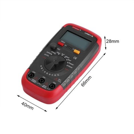 Gistuch Tester e rilevatore di tensione, misuratore di capacità digitale, tester per condensatori Pro 0,1pF - 20000uF con retroilluminazione LCD Max 1999