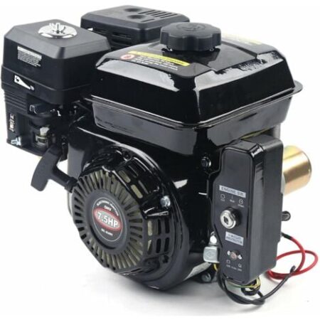 Motore a benzina 7,5 CV, 4 tempi, motore elettrico, avviamento elettrico, motore laterale OHV, alimentazione a gravità, motore industriale per pompe e barche