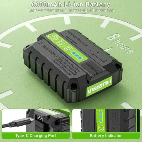 Huepar 4x360 Livello Laser Autolivellante 4D Raggio Verde Linea Trasversale 16 Linee Strumento Laser per Piastrelle per Pavimenti - 2x360 Linee Laser Orizzontali/Verticali - Batteria ricaricabile agli