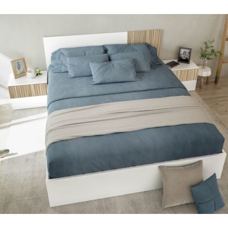Struttura letto matrimoniale 160x190 cm bianco artik - Edera