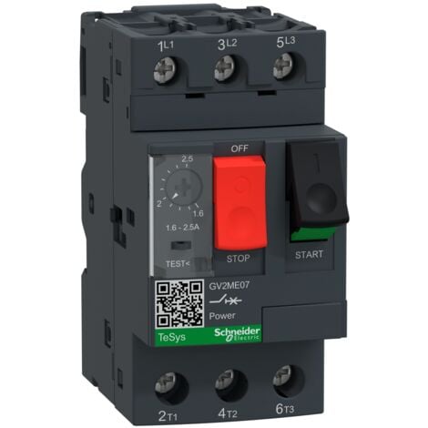 Interruttore Automatico Magnetotermico GV2ME Regolazione Protezione 2,5-4 A 3P