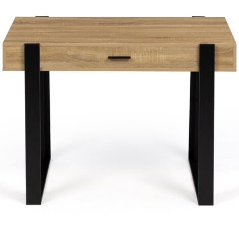 Scrivania PHOENIX a 1 cassetto in legno e nero
