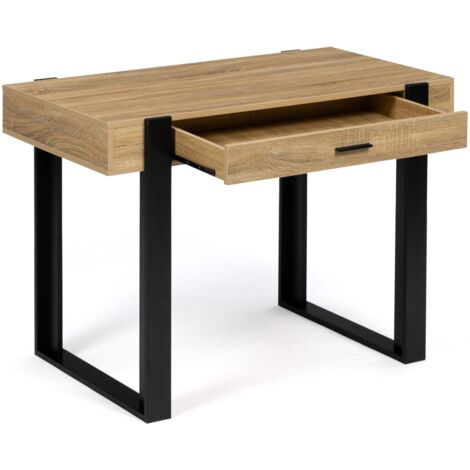 Scrivania PHOENIX a 1 cassetto in legno e nero