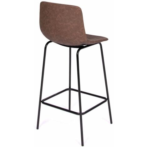 Set di 4 sgabelli da bar vintage marrone SPRING