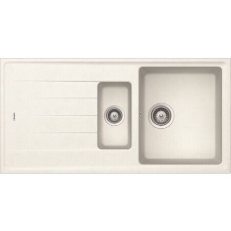 Lavello da cucina lavello da incasso lavello in granito 100x50 bianco Respecta Columbia