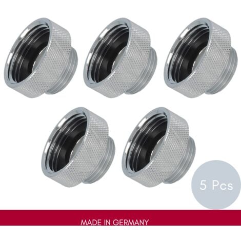 Schläfer 614115  Adattatore Rubinetto Maschio Femmina, Filetto m22x1 Interno x 1/2 Esterno, Riduttore in Ottone Compatibile con Aeratore Neoperl 5 Pz.
