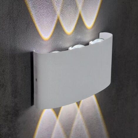 MAKA Applique LED 16W con Doppia Luce, Protezione IP65, Montaggio Facile a Muro per Esterni - 6500k