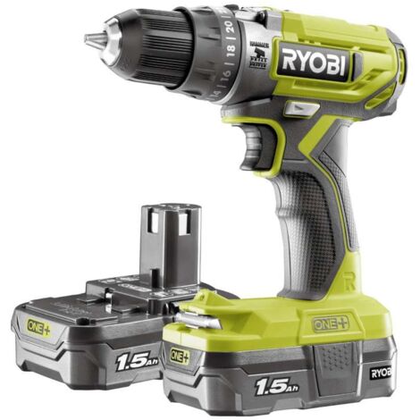Ryobi Trapano A Percussione Compatto 18V Con 2 Batterie A Litio 18V 1.5 Ah