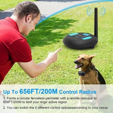 Sistema di recinzione elettronica per cani senza fili, sistema di barriera per recinzione di contenimento del confine invisibile per animali domestici