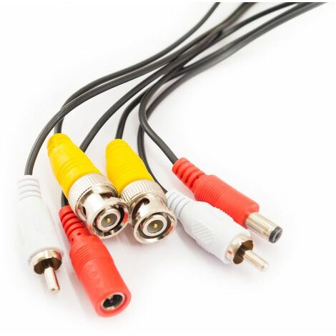 Cavo telecamera 10mt videosorveglianza audio video bnc matassa coassiale