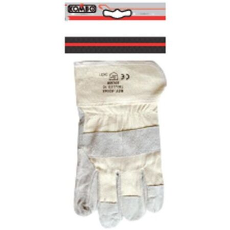 Guanti da Giardino in Cotone e Pelle Taglia 10 Protezione 1 Paia 150 gr