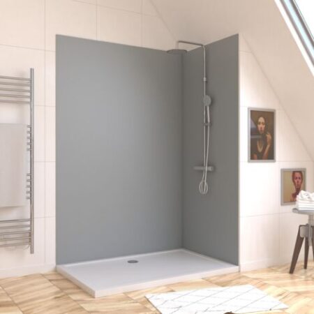 Pannello Murale Finitura Alluminio Grigio Chiaro Silver 120 x 210 cm - WALL'IT SILVER