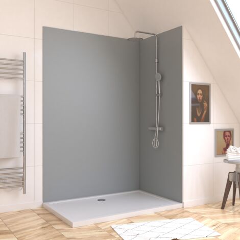 Pannello Murale Finitura Alluminio Grigio Chiaro Silver 120 x 210 cm - WALL'IT SILVER